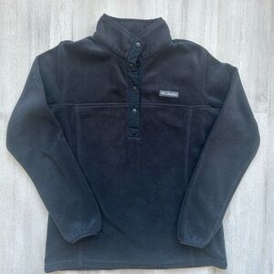 Women’s Columbia Black Pullover Fleece w/ Quarter Buttons